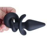 8" TAIL BLACK DOG SILICONE PLUG  pluglust