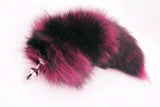 16" BLACK WITH PINK CAT TAIL METAL PLUG  pluglust