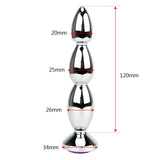 3 COLORS JEWELED 5" STAINLESS STEEL PRINCESS PLUG  pluglust