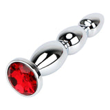 3 COLORS JEWELED 5" STAINLESS STEEL PRINCESS PLUG Red pluglust