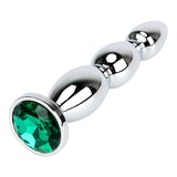 3 COLORS JEWELED 5" STAINLESS STEEL PRINCESS PLUG Green pluglust