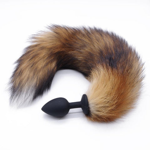 BROWN CAT TAIL TPE PLUG  pluglust