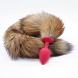 BROWN CAT TAIL TPE PLUG Red pluglust