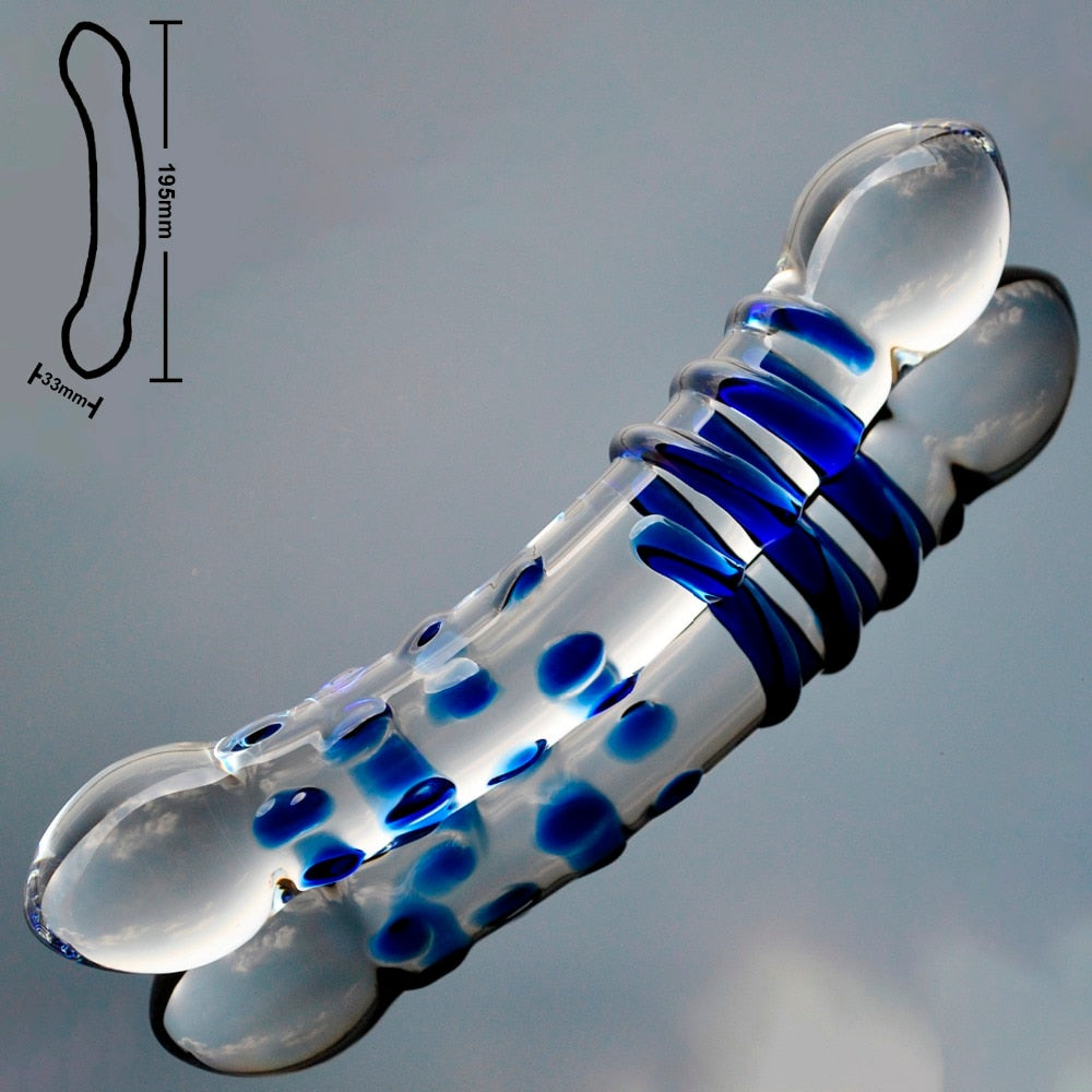 Short Glass Double ended Pyrex Glass Dildo - PlugLust Short Glass Double ended Pyrex Glass Dildo - PlugLust