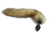15" BROWN CAT TAIL SILICONE PLUG  pluglust