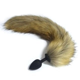 15" BROWN CAT TAIL SILICONE PLUG  pluglust