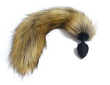 15" BROWN CAT TAIL SILICONE PLUG  pluglust