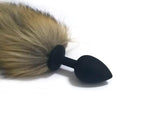 15" BROWN CAT TAIL SILICONE PLUG  pluglust
