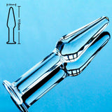 3 PIECE TRANSPARENT PYREX GLASS PLUG SET  pluglust