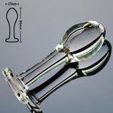 3 PIECES TRANSPARENT GLASS BUTT PLUG  pluglust