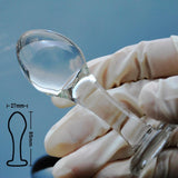 3 PIECE TRANSPARENT PYREX GLASS PLUG SET  pluglust