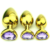 12 COLORS 3" HEART-SHAPED JEWELRY PRINCESS PLUG  pluglust