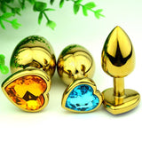 12 COLORS 3" HEART-SHAPED JEWELRY PRINCESS PLUG  pluglust