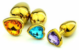 12 COLORS 3" HEART-SHAPED JEWELRY PRINCESS PLUG  pluglust