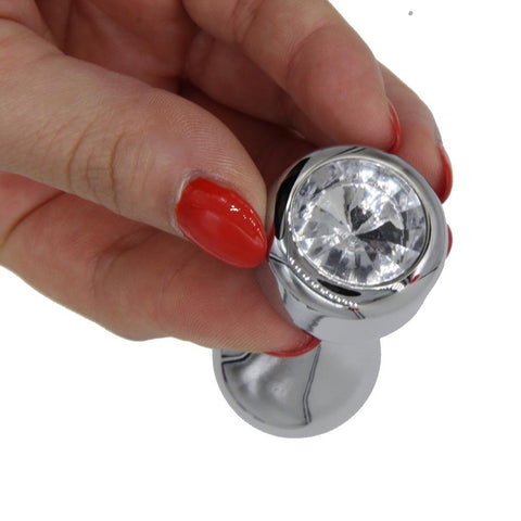 TRANSPARENT COLOR JEWELED METAL PLUG  pluglust