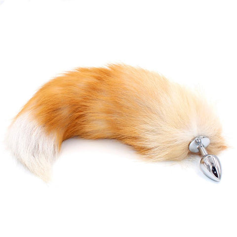 16" - 17" LIGHT BROWN CAT TAIL METAL PLUG  pluglust