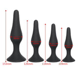 4 SIZES AVAILABLE BLACK SILICONE PLUG  pluglust