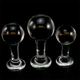 3 SIZES BIG BALL-SHAPED HEAD TRANSPARENT BUTT PLUG  pluglust