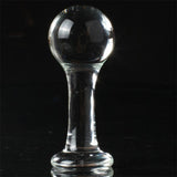 3 SIZES BIG BALL-SHAPED HEAD TRANSPARENT BUTT PLUG  pluglust