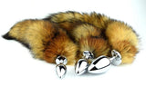 13" TAIL BROWN FOX 3 STAINLESS STEEL PLUG SIZES AVAILABLE  pluglust