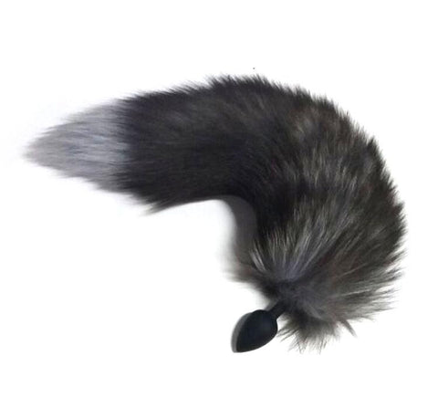 16" BLACK WOLF SILICONE PLUG  pluglust