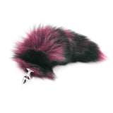 16" BLACK WITH PINK CAT TAIL METAL PLUG  pluglust
