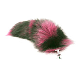 16" BLACK WITH PINK CAT TAIL METAL PLUG  pluglust