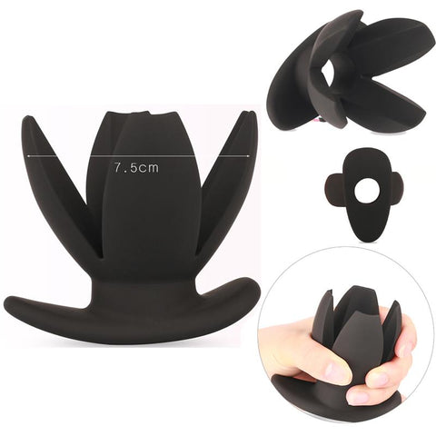 3" WIDE HOLLOW FLOWER ANAL PLUG  pluglust