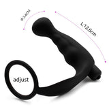 5" SMOOTH SILICONE 10 SPEED VIBRATION MODE PROSTATE MASSAGER  pluglust