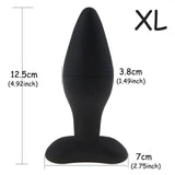 3 LARGE SIZE OPTION BLACK SILICONE PLUG Black XL pluglust