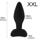 3 LARGE SIZE OPTION BLACK SILICONE PLUG Black XXL pluglust