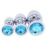 15 COLORS JEWELED STAINLESS STEEL PLUG Blue pluglust