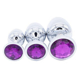 15 COLORS JEWELED STAINLESS STEEL PLUG Purple pluglust