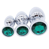 15 COLORS JEWELED STAINLESS STEEL PLUG Green pluglust