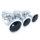 15 COLORS JEWELED STAINLESS STEEL PLUG Black pluglust