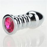 MULTI COLOR JEWELED STAINLESS STEEL PLUG  pluglust