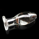SMOOTH TRANSPARENT GLASS STIMULATOR PLUG  pluglust