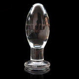 SMOOTH TRANSPARENT GLASS STIMULATOR PLUG  pluglust