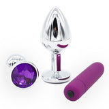 PURPLE JEWELED 3" STAINLESS STEEL PRINCESS PLUG  pluglust