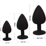 2 COLORS JEWELED SILICONE PRINCESS PLUG  pluglust