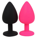 2 COLORS JEWELED SILICONE PLUG  pluglust