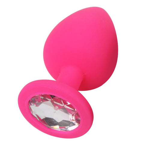 2 COLORS JEWELED SILICONE PLUG  pluglust