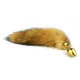 14" BROWN FOX TAIL STAINLESS STEEL PLUG  pluglust