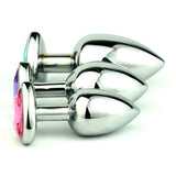 MULTI COLOR JEWELED STAINLESS STEEL PLUG  pluglust