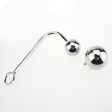 2 ALTERNATIVE BALLS SIZES STAINLESS STEEL ANAL HOOK  pluglust