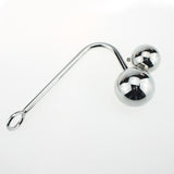 2 ALTERNATIVE BALLS SIZES STAINLESS STEEL ANAL HOOK  pluglust