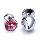 3 PCS/SET STAINLESS STEEL JEWELED PLUG WITH SILICONE BULLET VIBRATOR  pluglust