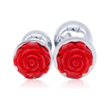 3 PCS/SET STAINLESS STEEL ROSE-PLATED PLUGS WITH 10-SPEED VIBRATOR  pluglust