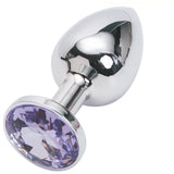 RANDOM COLOR JEWELED 4" LARGE STAINLESS STEEL PLUG  pluglust