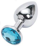 RANDOM COLOR JEWELED 4" LARGE STAINLESS STEEL PLUG  pluglust